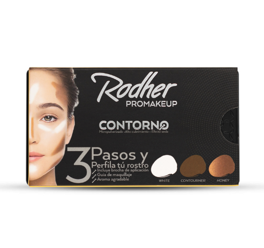 PALETA DE CONTORNO, CORRECTOR E ILUMINADOR PROFESIONAL RODHER